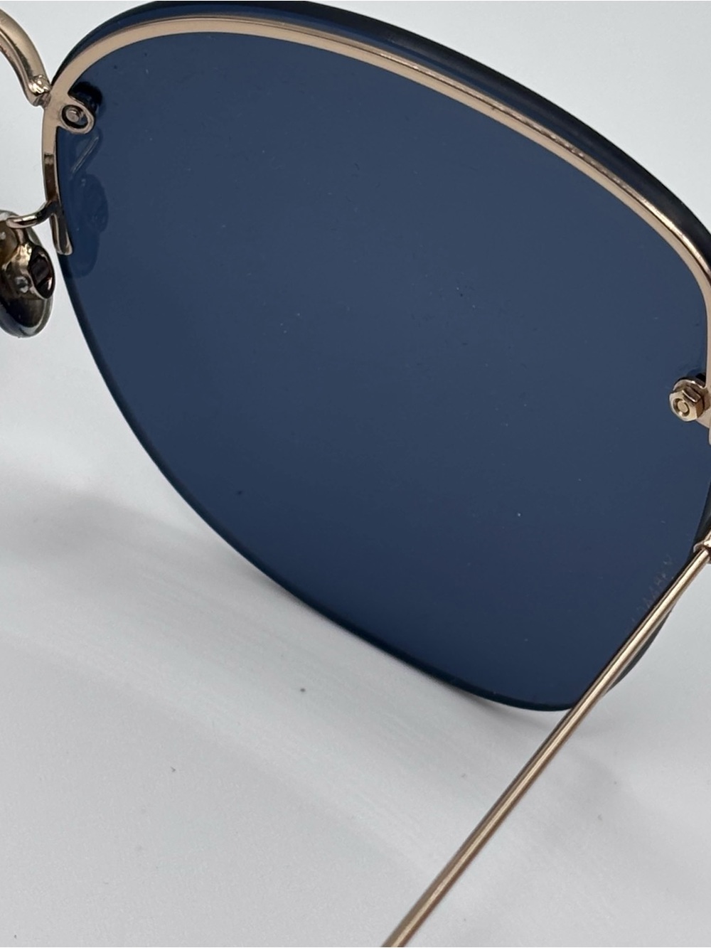 Christian Dior Sunglasses NEEDS SCREW Gold Blue Made In Italy - Picture 15 of 16